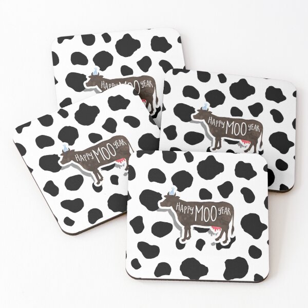 Item preview, Happy Moo Year - New Year's funny, joke, pun, gift designed and sold by hitechmom.