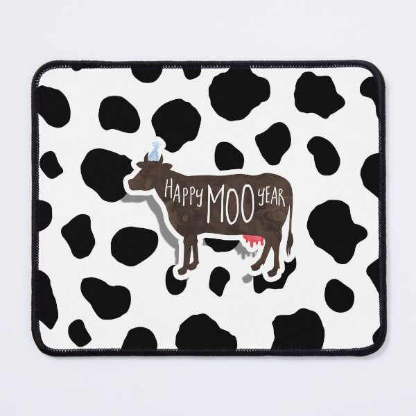 Item preview, Happy Moo Year - New Year's funny, joke, pun, gift designed and sold by hitechmom.