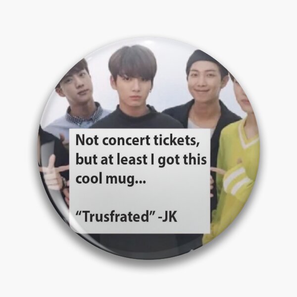 Item preview, BTS mug "trusfrated" designed and sold by Kobedontflinch.