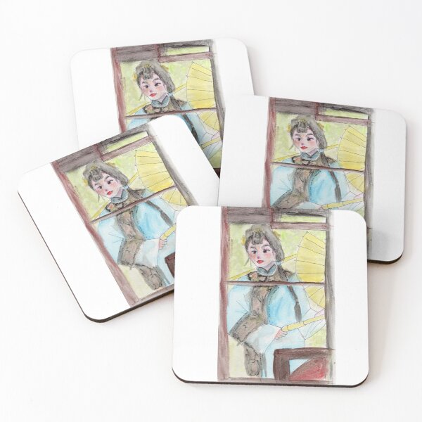 Item preview, Chinese Lady In Hanfu Watercolor designed and sold by Junpeiberry.