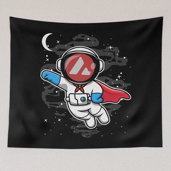 Item preview, Astronaut Super Hero Avalanche AVAX Coin To The Moon Crypto Token Cryptocurrency Blockchain Wallet HODL designed and sold by AdamRoberts90.