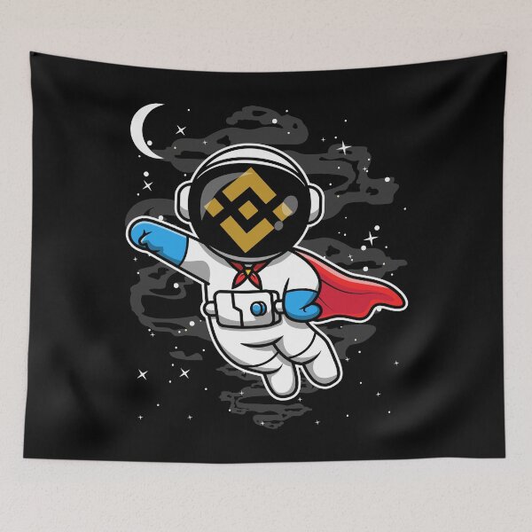 Item preview, Astronaut Super Hero Binance BNB Coin To The Moon Crypto Token Cryptocurrency Blockchain Wallet HODL designed and sold by AdamRoberts90.