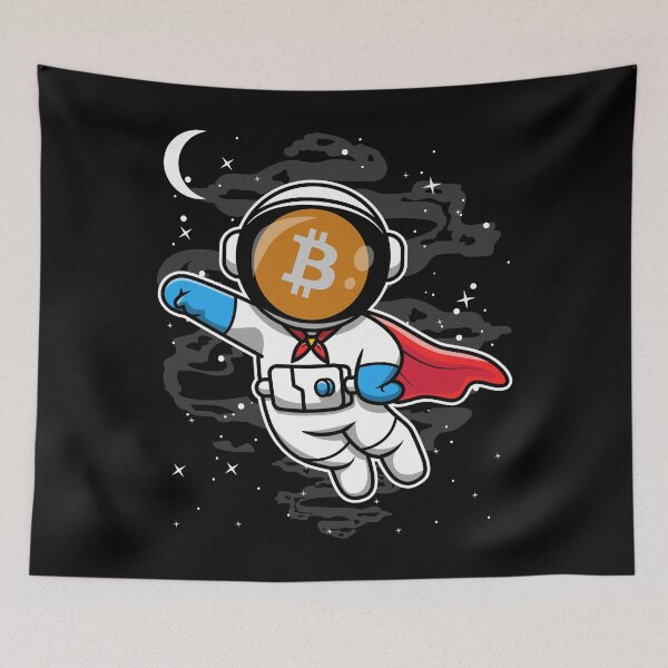 Item preview, Astronaut Super Hero BitCoin BTC Coin To The Moon Crypto Token Cryptocurrency Blockchain Wallet HODL designed and sold by AdamRoberts90.