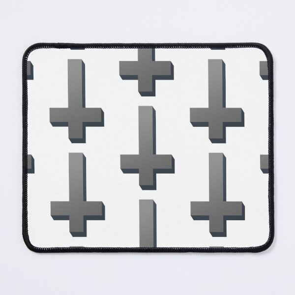 Item preview, Colorful Inverted Cross Pastel Goth Upside Down Cross Gradient Grey designed and sold by AlasAHintStudio.