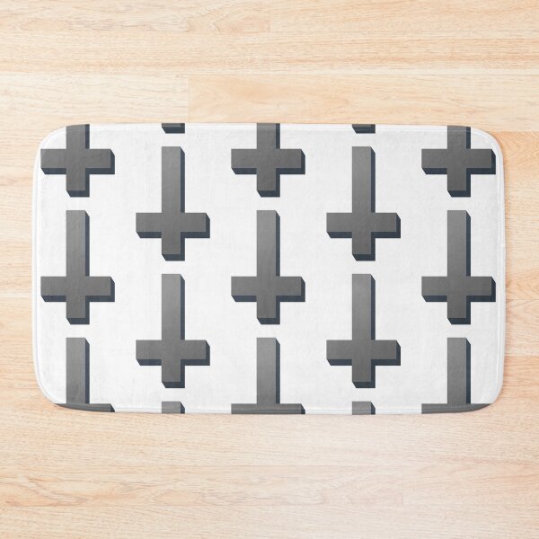 Item preview, Colorful Inverted Cross Pastel Goth Upside Down Cross Gradient Grey designed and sold by AlasAHintStudio.