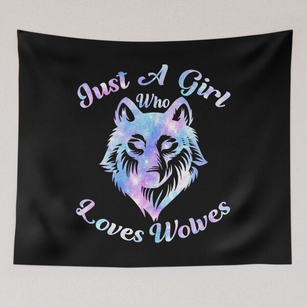 Item preview, Just a Girl Who Loves Wolves Themed Galaxy Space Wolf Lover designed and sold by ScottSlade.