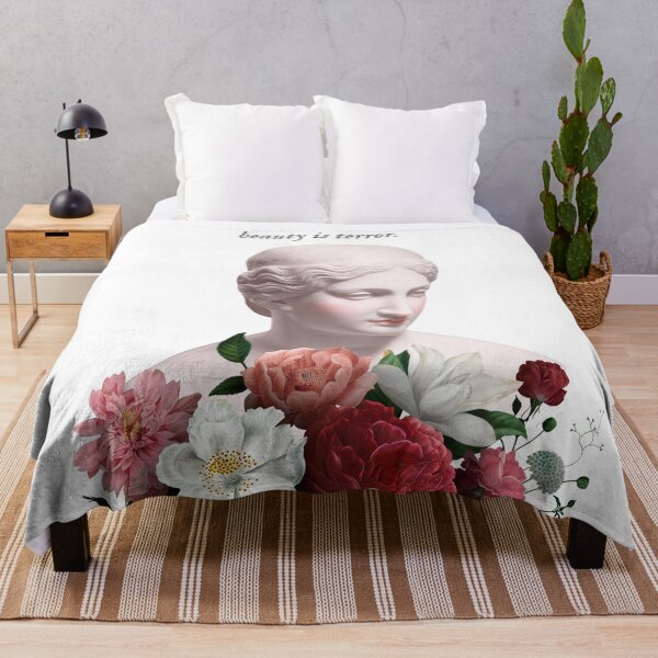 Item preview, Beauty Is Terror Ancient Floral Greek Aesthetic designed and sold by bookishneighbor.