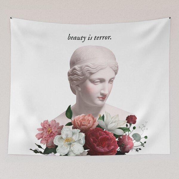 Item preview, Beauty Is Terror Ancient Floral Greek Aesthetic  designed and sold by bookishneighbor.