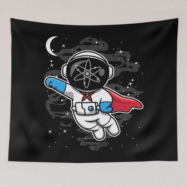 Item preview, Astronaut Super Hero Cosmos ATOM Coin To The Moon Crypto Token Cryptocurrency Blockchain Wallet HODL designed and sold by AdamRoberts90.