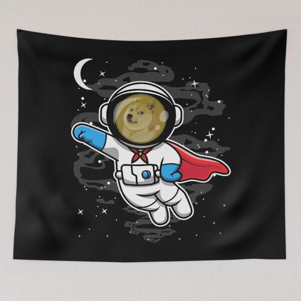 Item preview, Astronaut Super Hero DogeCoin DOGE To The Moon Crypto Token Cryptocurrency Blockchain Wallet HODL designed and sold by AdamRoberts90.