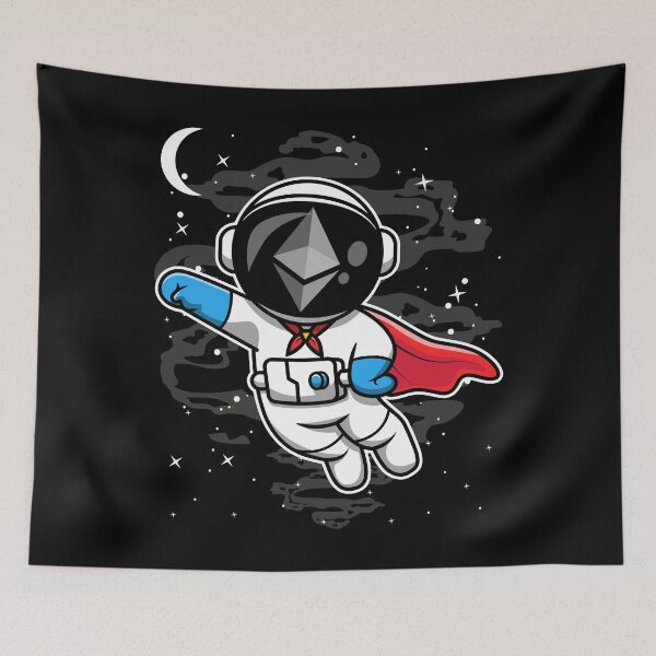 Item preview, Astronaut Super Hero Ethereum ETH Coin To The Moon Crypto Token Cryptocurrency Blockchain Wallet HODL designed and sold by AdamRoberts90.