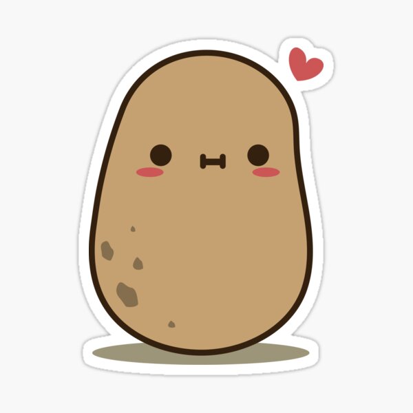 Cute potato cute - funny potato clipart memes Art Print for Sale by  Smartmerch99