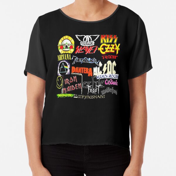 80s Rock Bands Collage Amazing Rock Band Essential T-Shirt | Redbubble