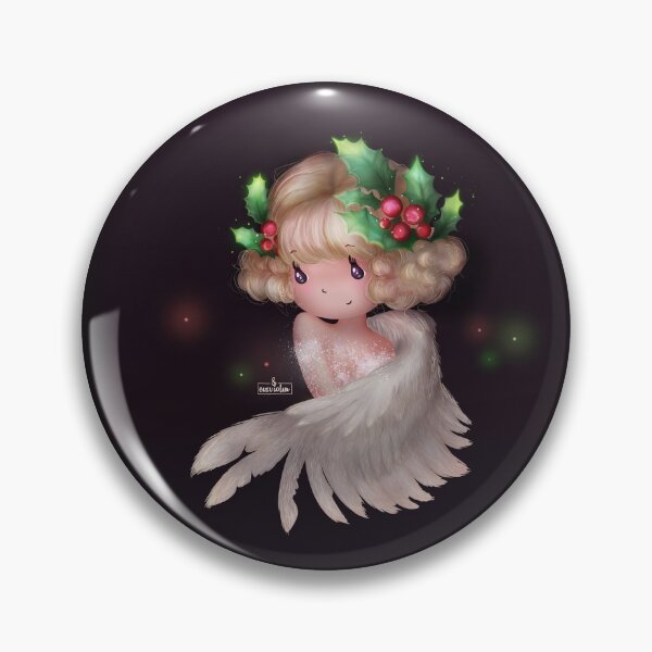 Item preview, Christmas Angels with Winter Plants series - 02 HOLLY BERRY designed and sold by cisviolin.