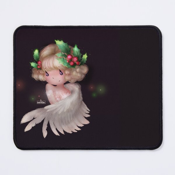 Item preview, Christmas Angels with Winter Plants series - 02 HOLLY BERRY designed and sold by cisviolin.