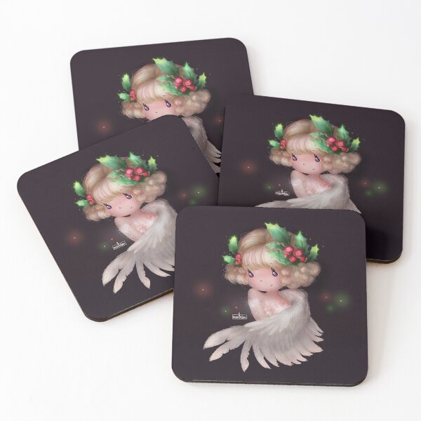 Item preview, Christmas Angels with Winter Plants series - 02 HOLLY BERRY designed and sold by cisviolin.