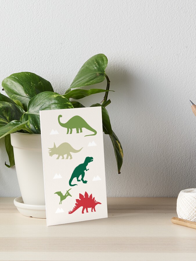 Cute Dino Art Board Print for Sale by hocapontas