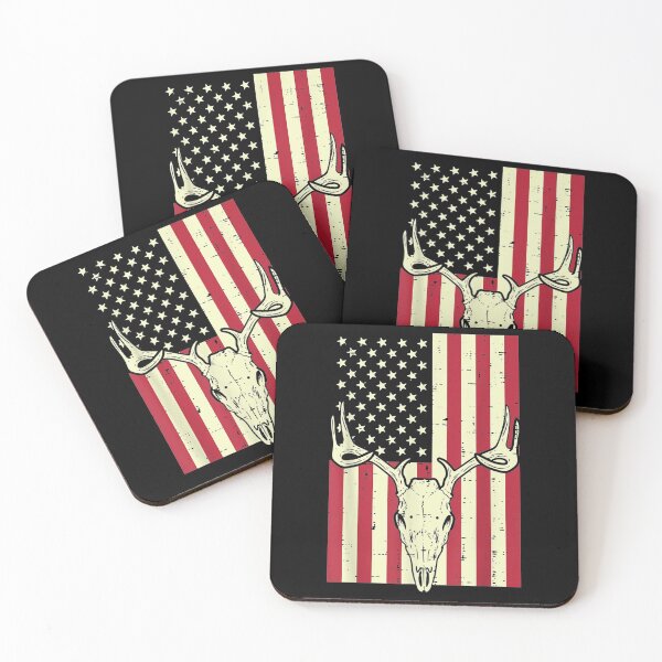 Item preview, American Flag Deer Skull Vintage Hunting Patriotic Hunt Dad designed and sold by ScottSlade.