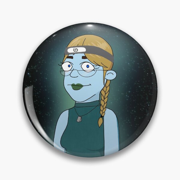 Item preview, CryptoMom #2877 wear glasses Blonde hair mother Blue skin designed and sold by PetTotem.