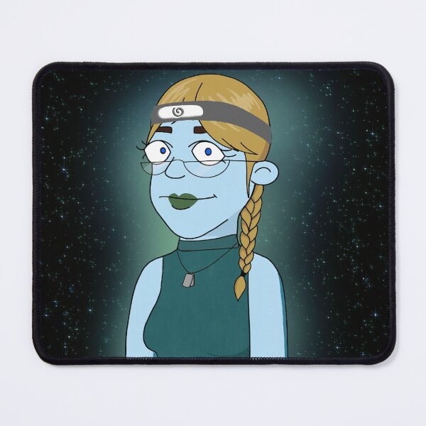 Item preview, CryptoMom #2877 wear glasses Blonde hair mother Blue skin designed and sold by PetTotem.