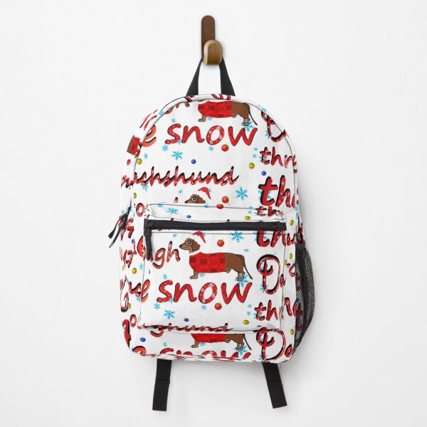 Item preview, Merry Christmas Dachshund Dog Through The Snow designed and sold by BeccaKenDesigns.