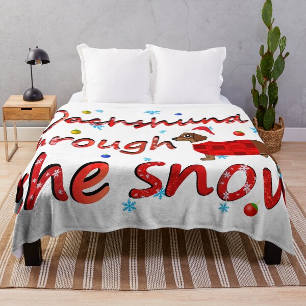 Item preview, Merry Christmas Dachshund Dog Through The Snow designed and sold by BeccaKenDesigns.