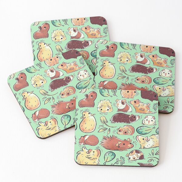 Item preview, Cute Guinea Pigs On Green designed and sold by MignonBeauty.
