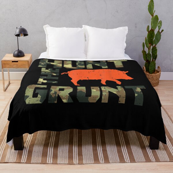 Item preview, Camo Hunt The Grunt Hog Vintage Wild Boar Hunting Hunt Dad designed and sold by ScottSlade.