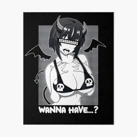 Ahegao Waifu Material Lewd Devil Anime Girl Cosplay Hentaii Seggs Art Board Print By Missyouok