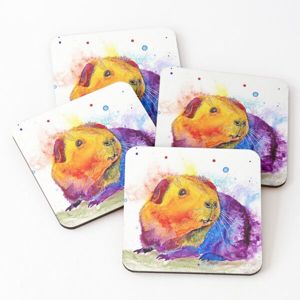 Item preview, Colorful Watercolor Guinea Pig designed and sold by MignonBeauty.
