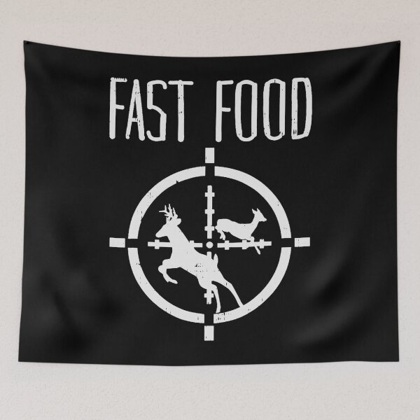 Item preview, Fast Food Deer Funny Elk Buck Bow Hunting Humor Hunter Gift designed and sold by ScottSlade.