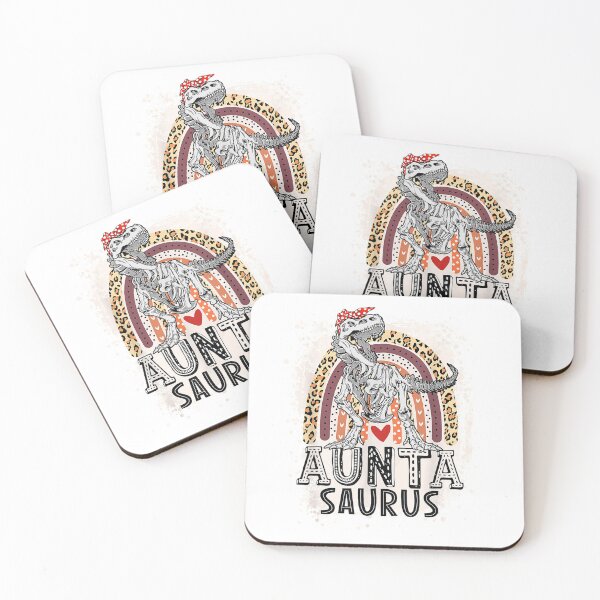 Item preview, Dinosaur T Rex Leopard Rainbow Auntasaurus Aunta Aunt Saurus T-Shirt designed and sold by BahrkeQuartz.