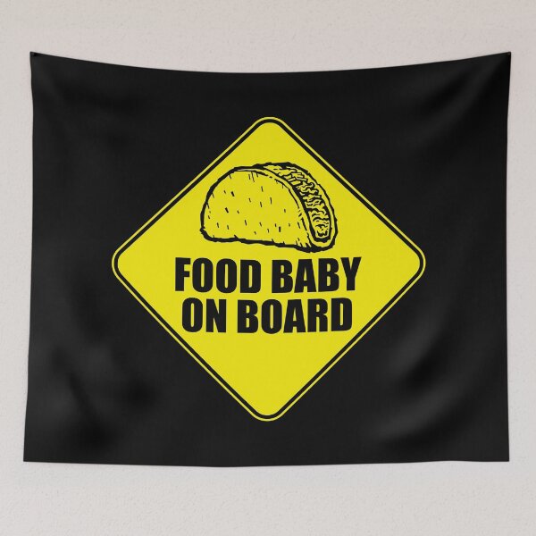 Item preview, Caution: Food Baby On Board - Funny Warning designed and sold by Rad-State.