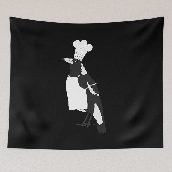 Item preview, Magpie Chef on Black designed and sold by Digitaldingo.