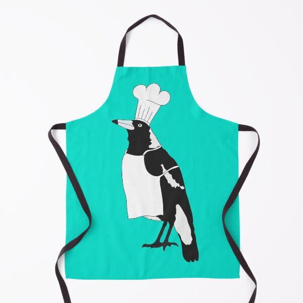 Item preview, Magpie Chef on Aqua designed and sold by Digitaldingo.
