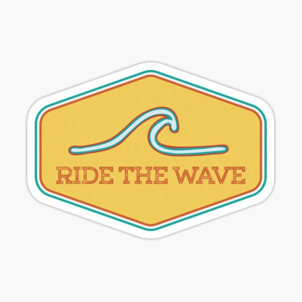 Ride the Wave - Vintage Surf Aufkleber Sticker