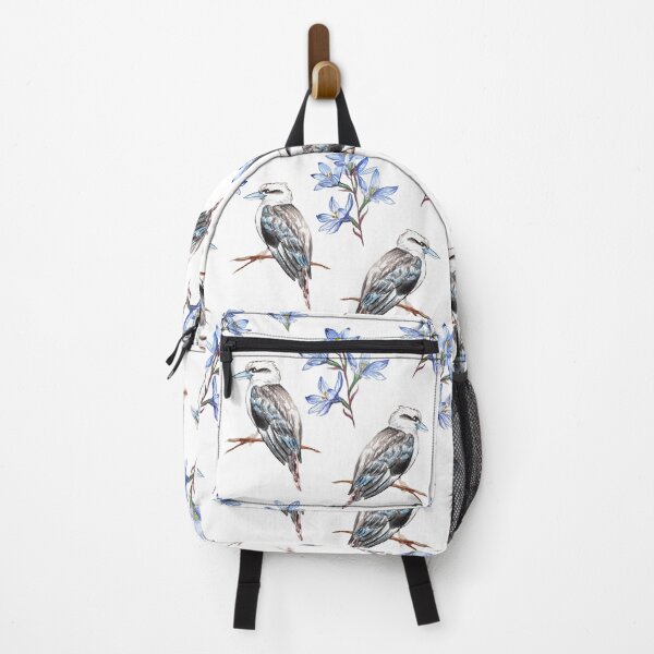Item preview, Australian Kookaburra with Blue Sun Orchids Pattern designed and sold by Jaydee001.