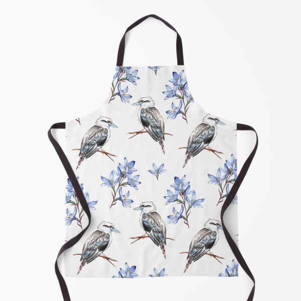 Item preview, Australian Kookaburra with Blue Sun Orchids Pattern designed and sold by Jaydee001.