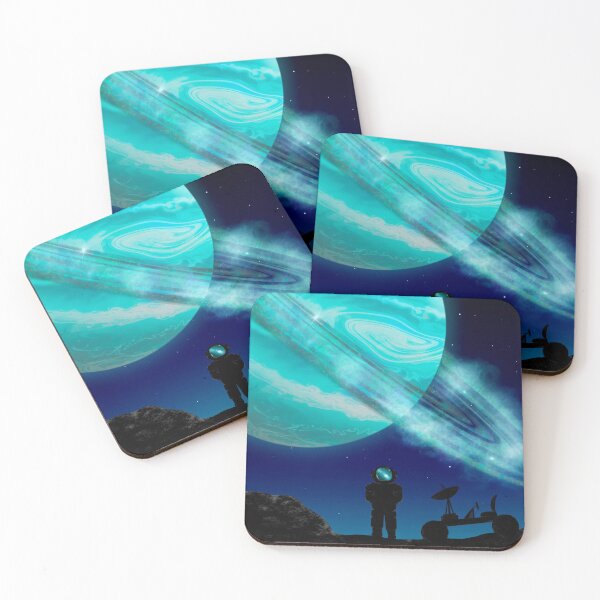 Item preview, Blue ringed planet and astronaut designed and sold by Fernheart Designs.