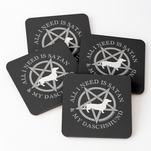 Item preview, All I Need is Satan and My Dascshund Hell Hound designed and sold by AlasAHintStudio.
