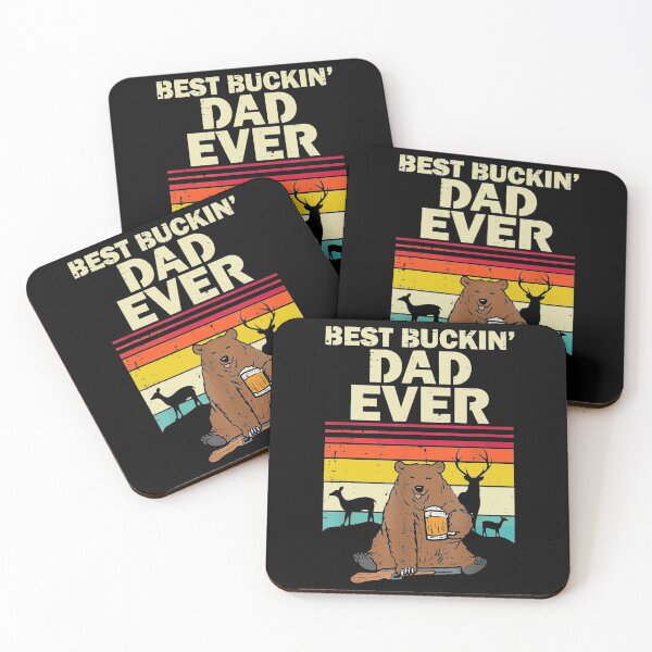 Item preview, Mens Best Buckin Dad Ever Bear Beer Retro Hunting Men Fathers Day designed and sold by ScottSlade.
