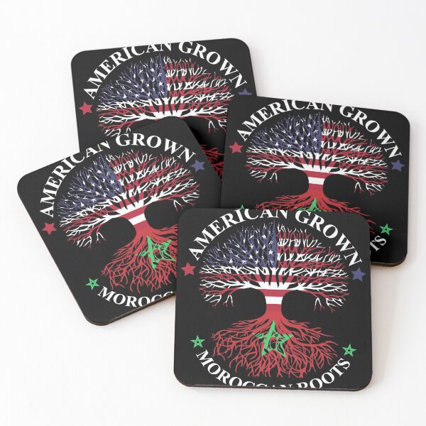 Item preview, american grown with moroccan roots, morocco flag, america flag designed and sold by T-landa.