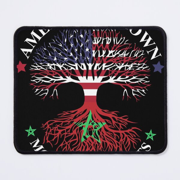 Item preview, american grown with moroccan roots, morocco flag, america flag designed and sold by T-landa.