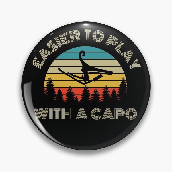 Item preview, Easier to Play with a Capo Retro Vintage Sunset designed and sold by nightsworthy.