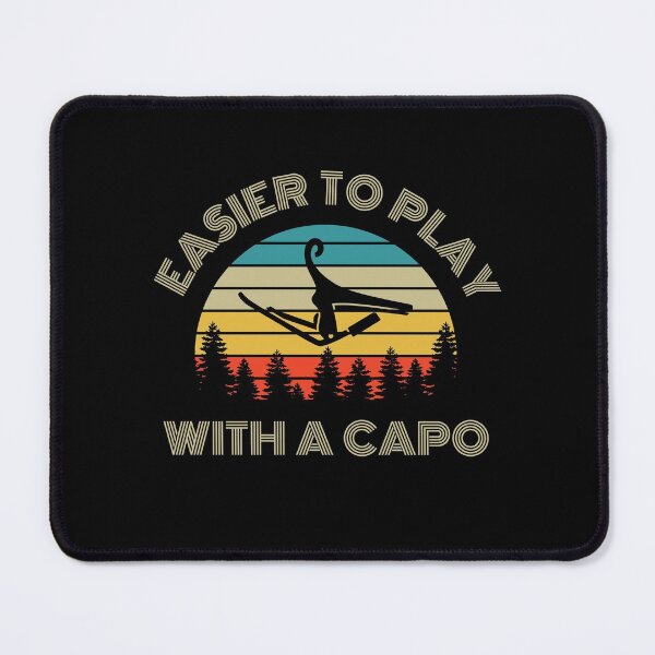 Item preview, Easier to Play with a Capo Retro Vintage Sunset designed and sold by nightsworthy.