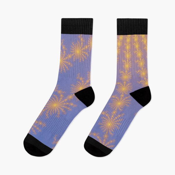 Item preview, Golden starburst fractal with blue background designed and sold by magnetite360.