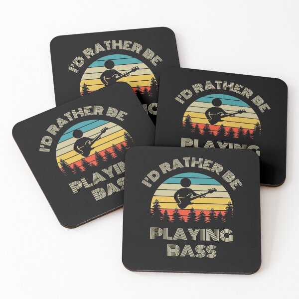 Item preview, I'd Rather Be Playing Bass Bassist Retro Vintage Sunset designed and sold by nightsworthy.