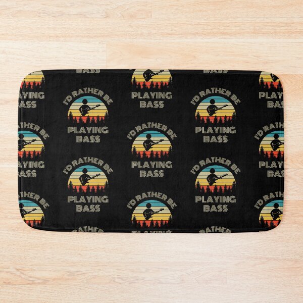 Item preview, I'd Rather Be Playing Bass Bassist Retro Vintage Sunset designed and sold by nightsworthy.
