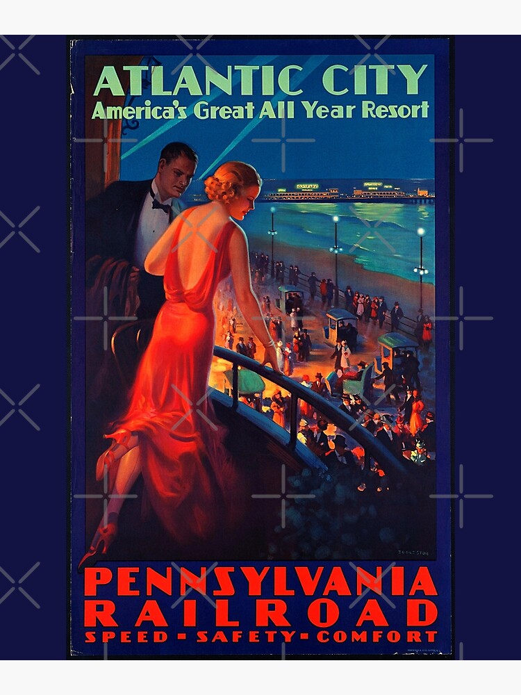 "Pennsylvania Railroad (Atlantic City Evening) Classic Vintage Retro