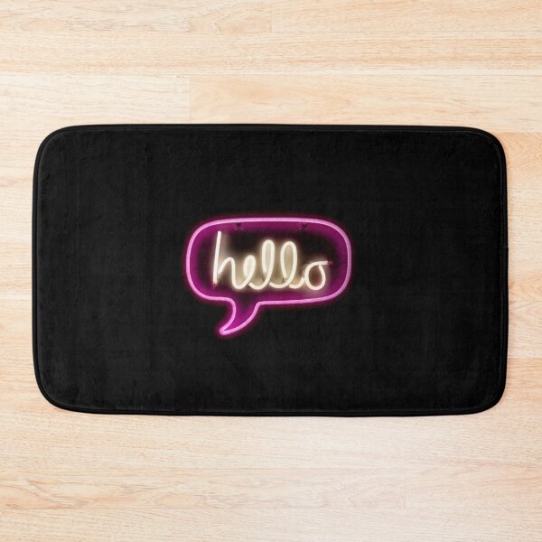 Item preview, hello thought bubble in yellow and pink neon designed and sold by timg58.
